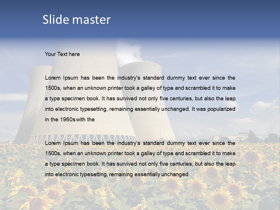 Massive Turbine Reactor PowerPoint Template