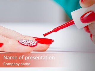 Spa Glass Girl PowerPoint Template