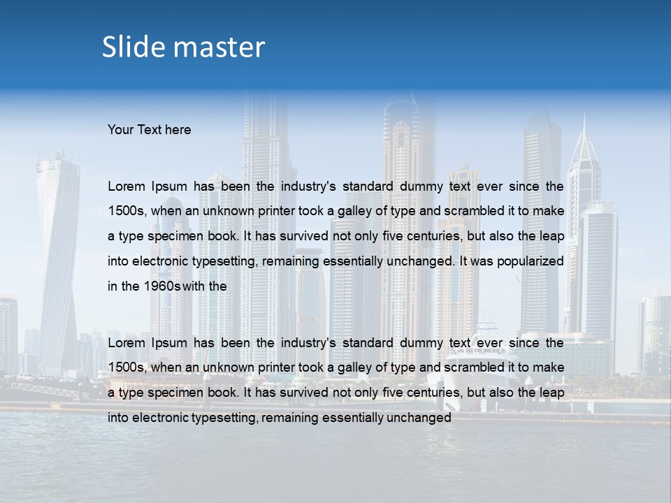 Transportation Tower Sea PowerPoint Template