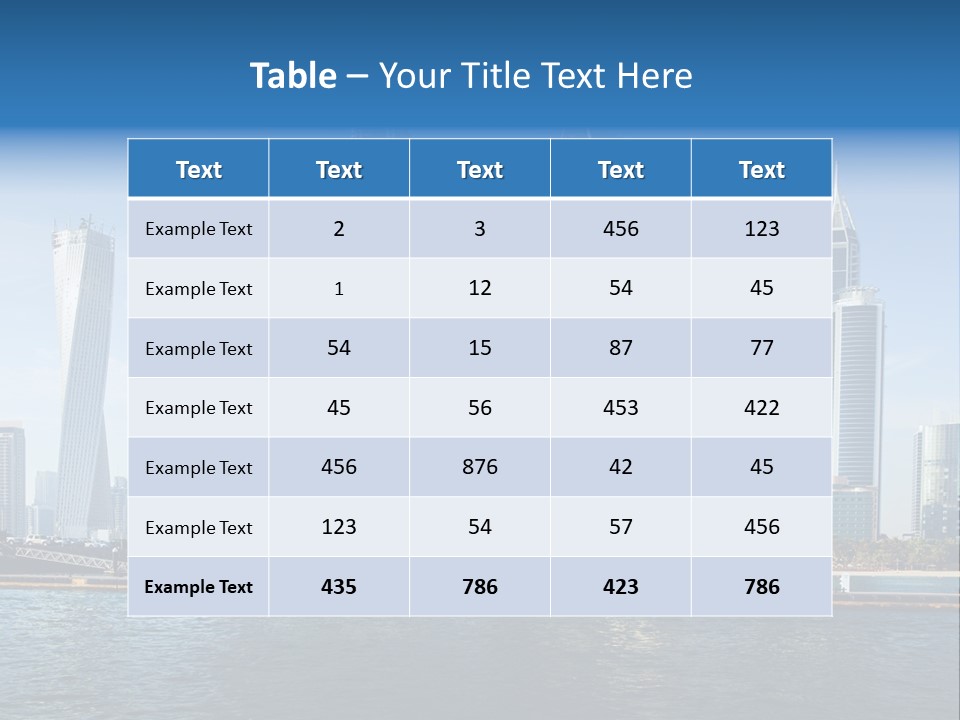 Transportation Tower Sea PowerPoint Template