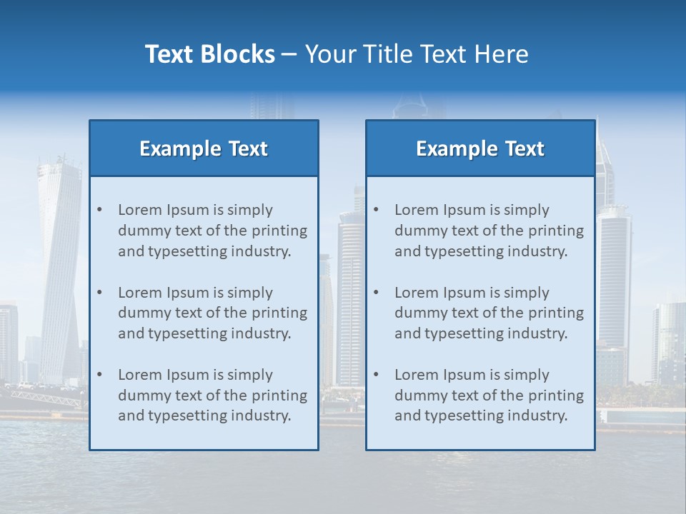 Transportation Tower Sea PowerPoint Template