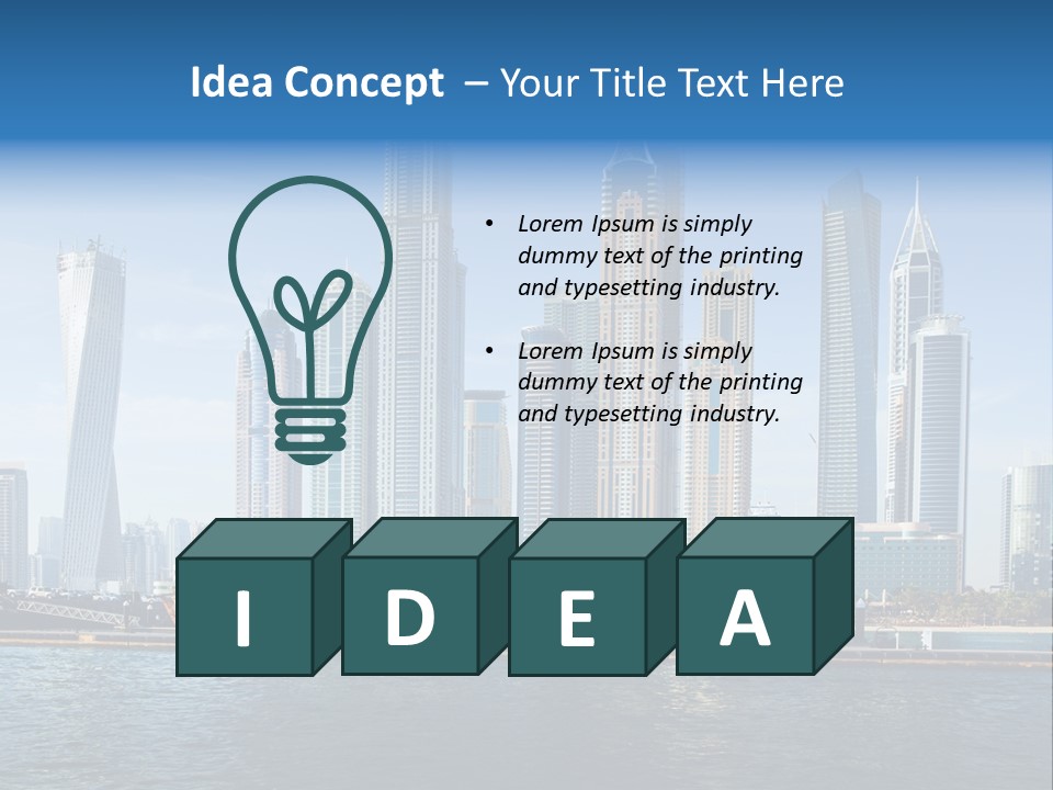 Transportation Tower Sea PowerPoint Template