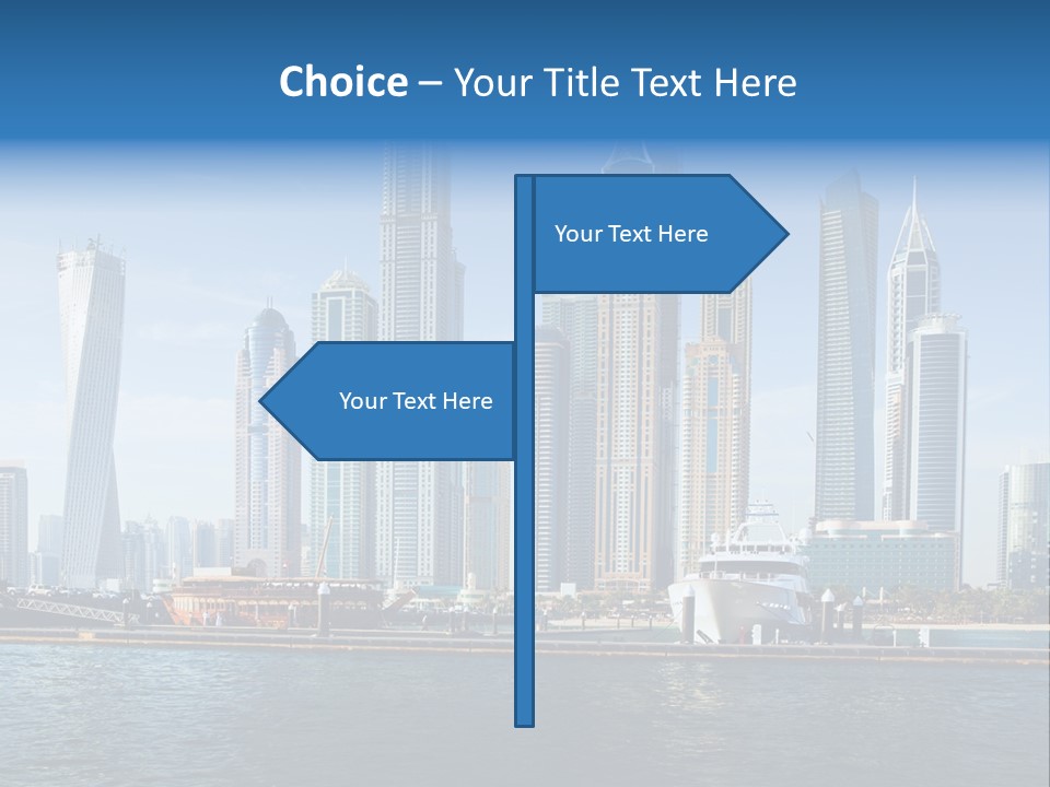 Transportation Tower Sea PowerPoint Template