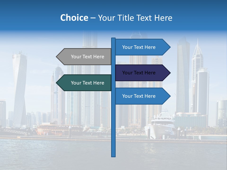 Transportation Tower Sea PowerPoint Template