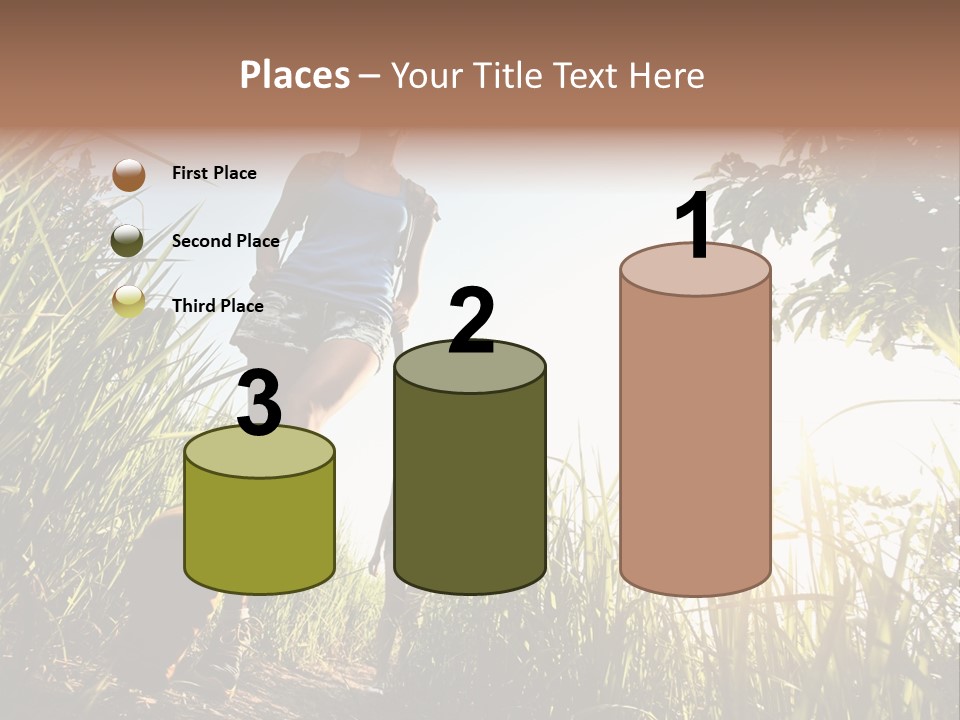 A Couple Of People That Are Walking In The Grass PowerPoint Template