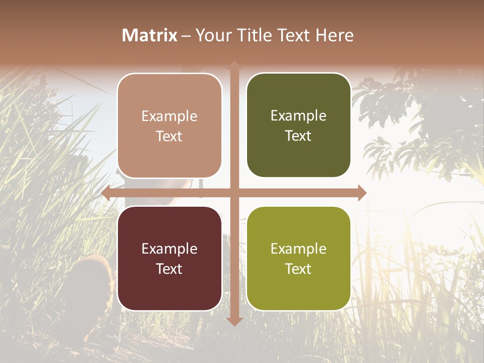 A Couple Of People That Are Walking In The Grass PowerPoint Template