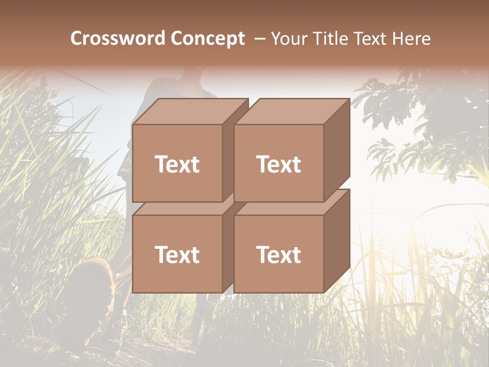A Couple Of People That Are Walking In The Grass PowerPoint Template