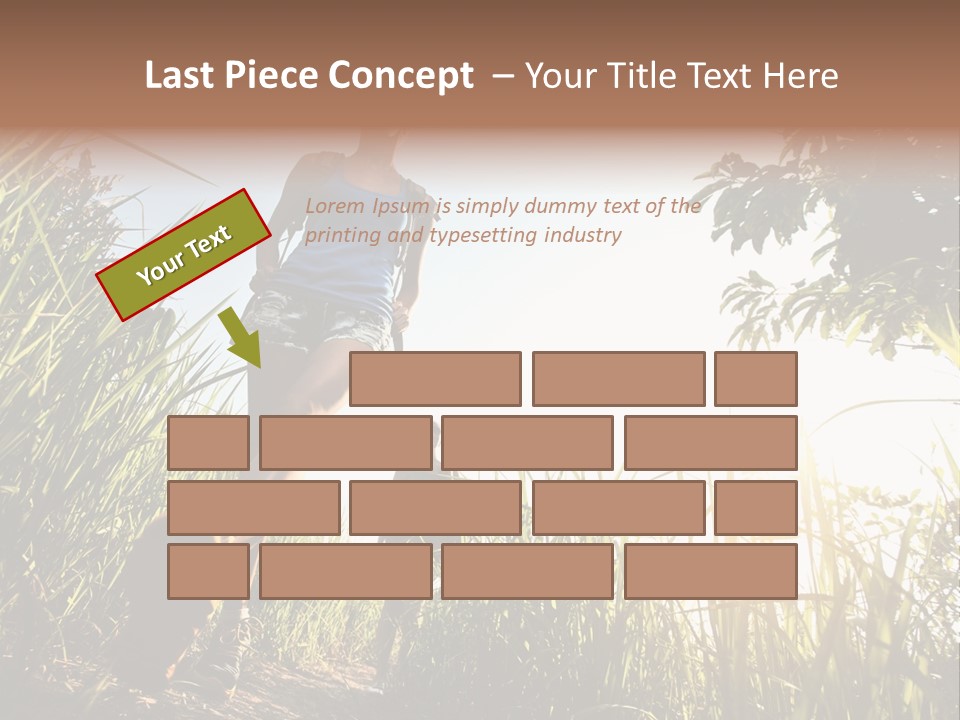 A Couple Of People That Are Walking In The Grass PowerPoint Template