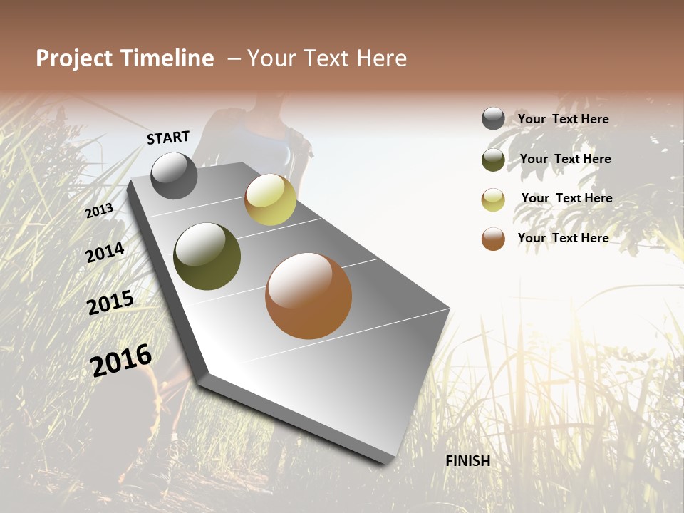 A Couple Of People That Are Walking In The Grass PowerPoint Template