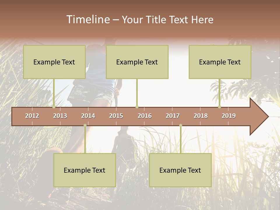 A Couple Of People That Are Walking In The Grass PowerPoint Template