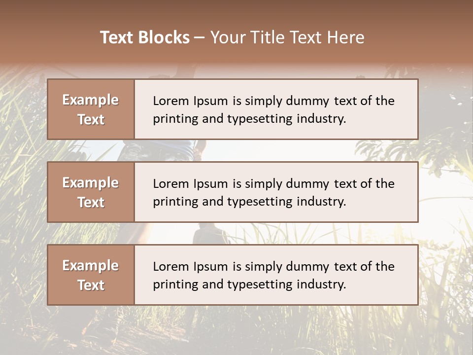 A Couple Of People That Are Walking In The Grass PowerPoint Template