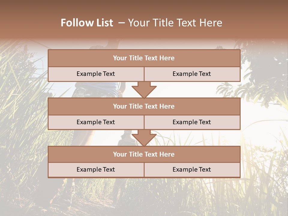 A Couple Of People That Are Walking In The Grass PowerPoint Template