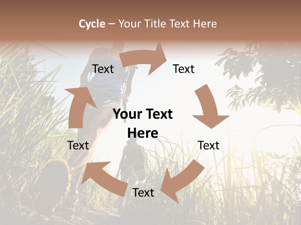 A Couple Of People That Are Walking In The Grass PowerPoint Template