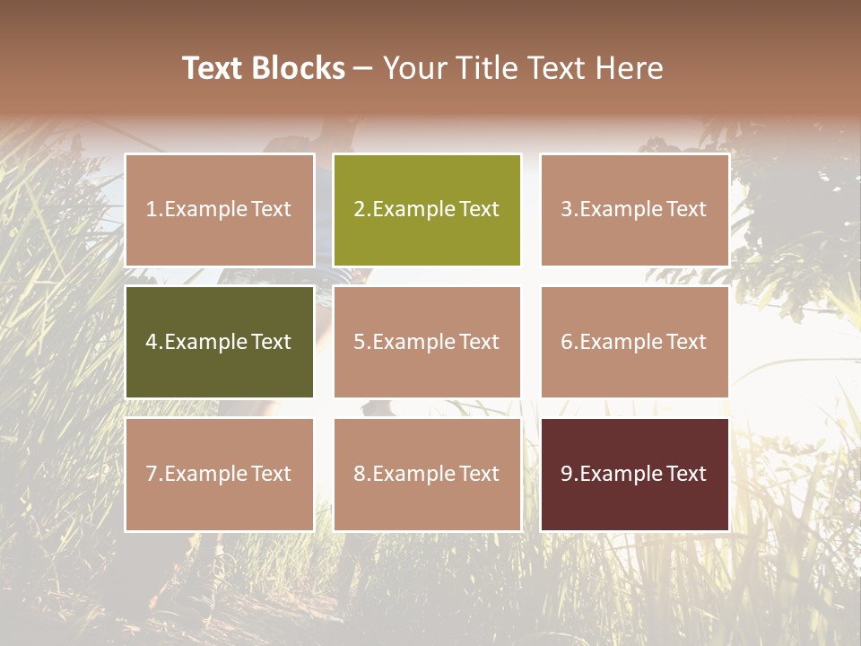 A Couple Of People That Are Walking In The Grass PowerPoint Template