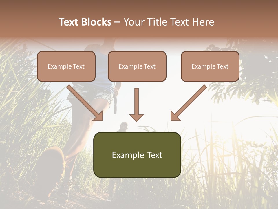 A Couple Of People That Are Walking In The Grass PowerPoint Template