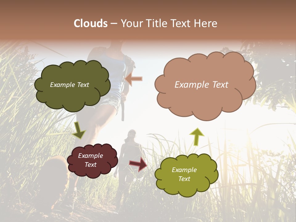 A Couple Of People That Are Walking In The Grass PowerPoint Template