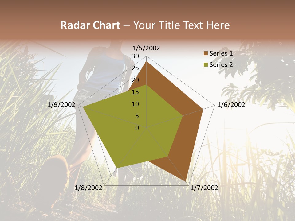 A Couple Of People That Are Walking In The Grass PowerPoint Template