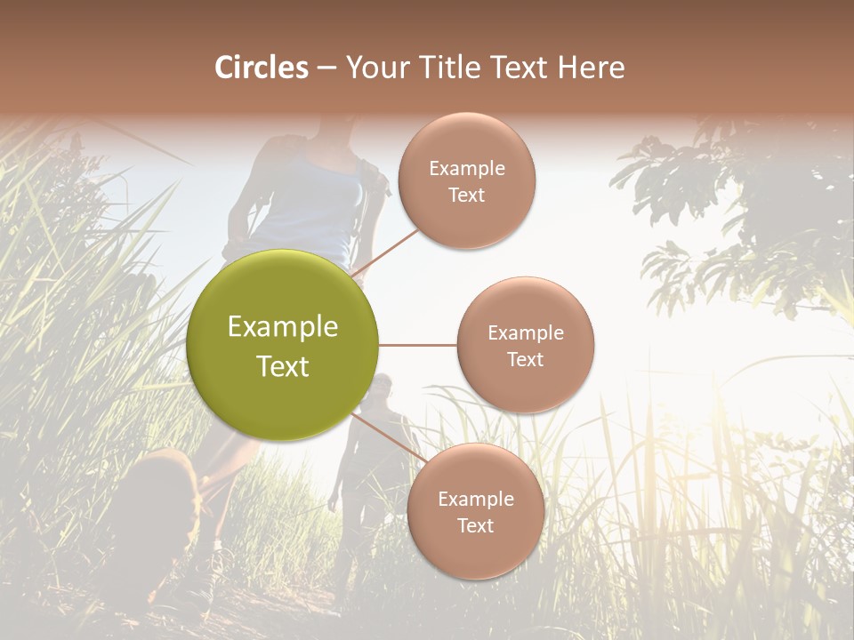 A Couple Of People That Are Walking In The Grass PowerPoint Template