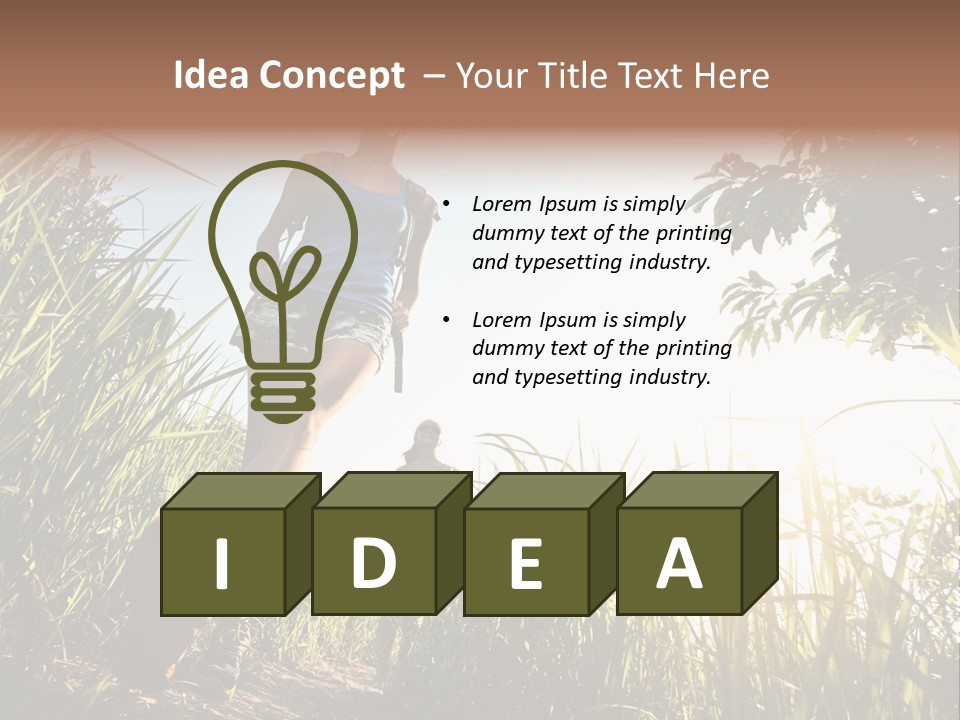 A Couple Of People That Are Walking In The Grass PowerPoint Template