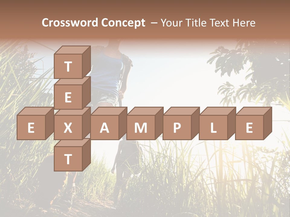 A Couple Of People That Are Walking In The Grass PowerPoint Template