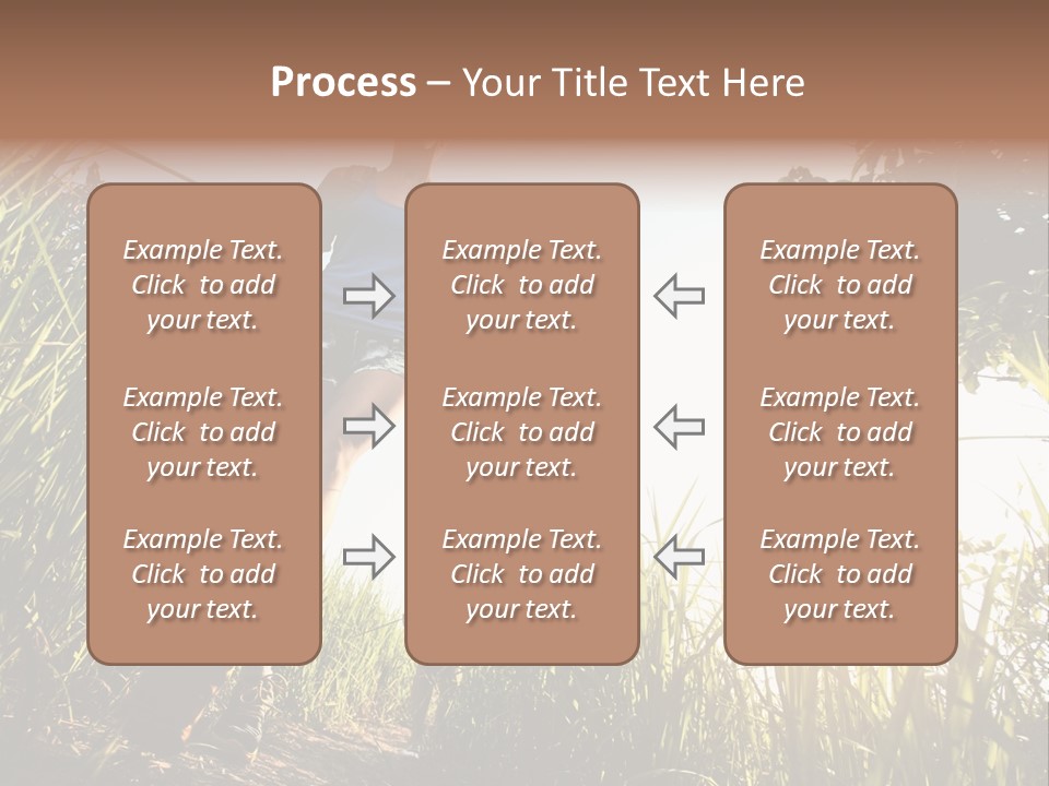 A Couple Of People That Are Walking In The Grass PowerPoint Template