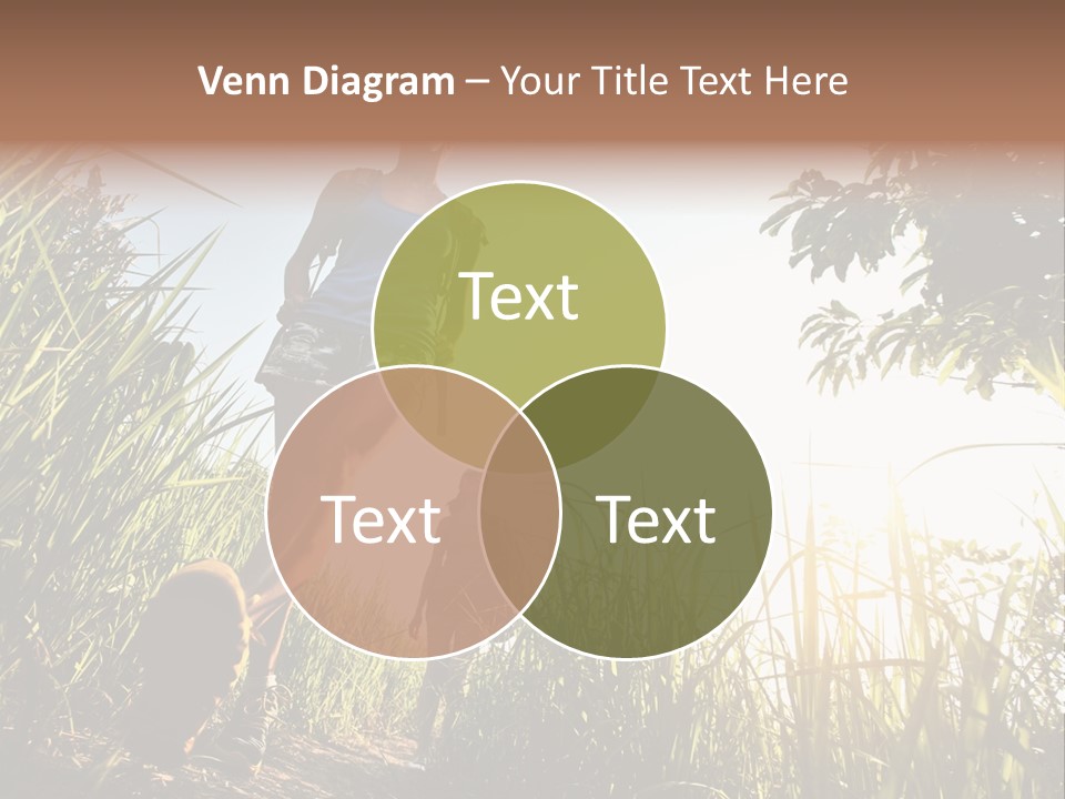 A Couple Of People That Are Walking In The Grass PowerPoint Template