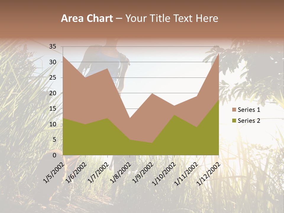 A Couple Of People That Are Walking In The Grass PowerPoint Template