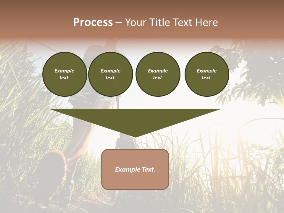 A Couple Of People That Are Walking In The Grass PowerPoint Template