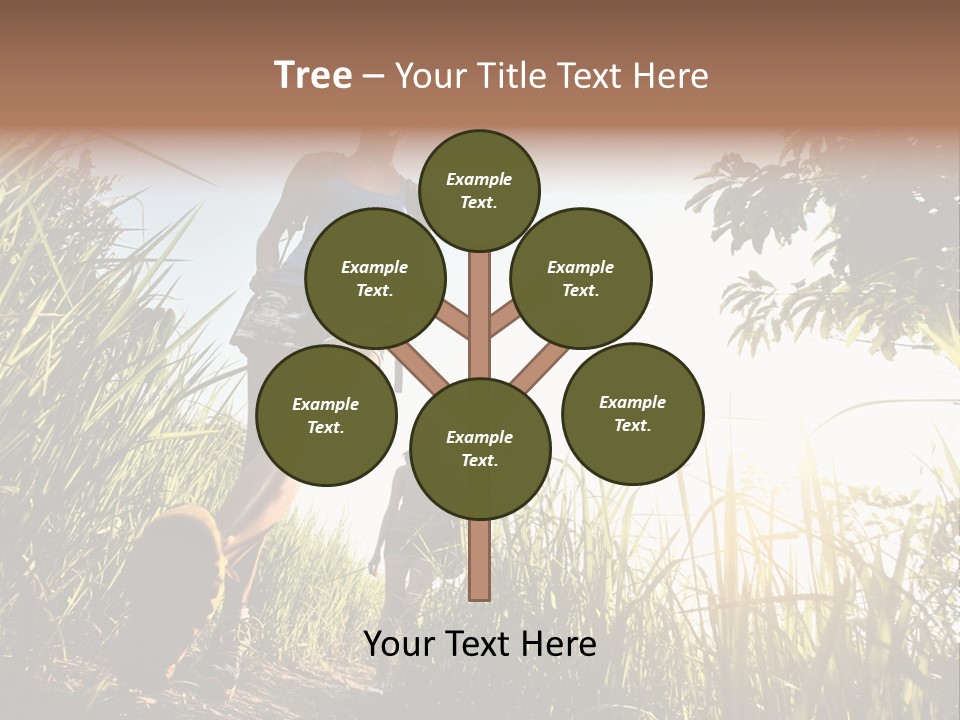 A Couple Of People That Are Walking In The Grass PowerPoint Template