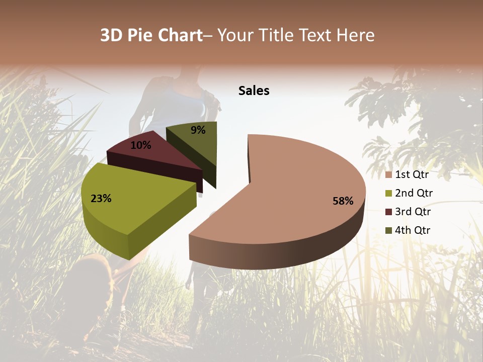 A Couple Of People That Are Walking In The Grass PowerPoint Template