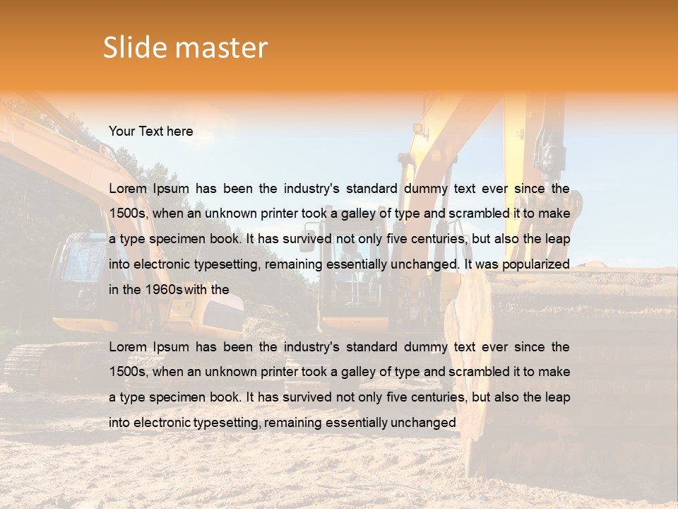 Large Blue Tool PowerPoint Template