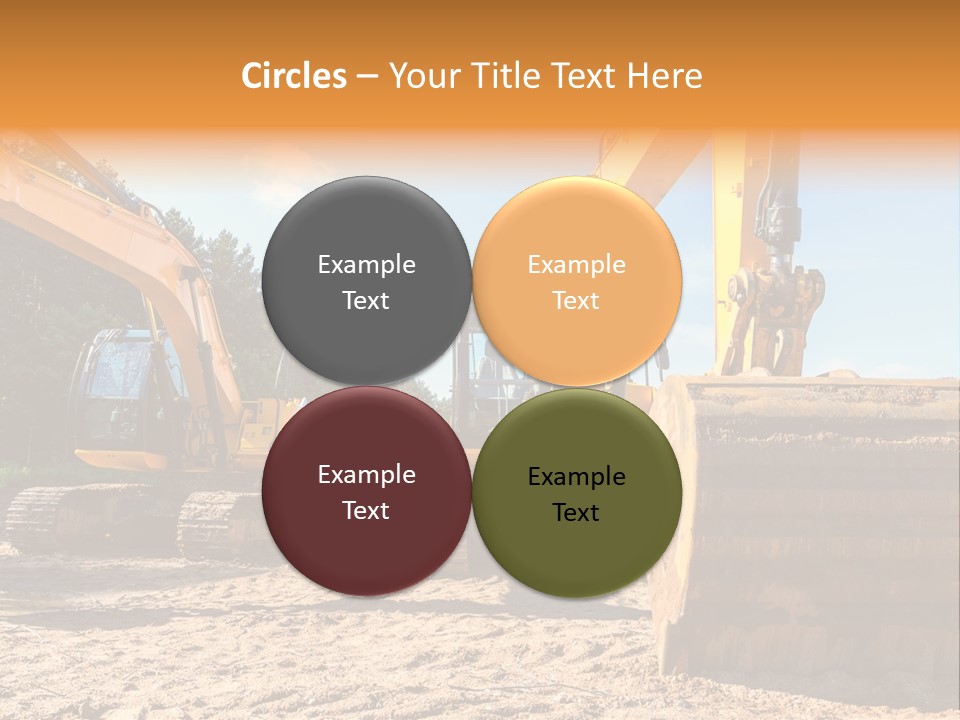 Large Blue Tool PowerPoint Template