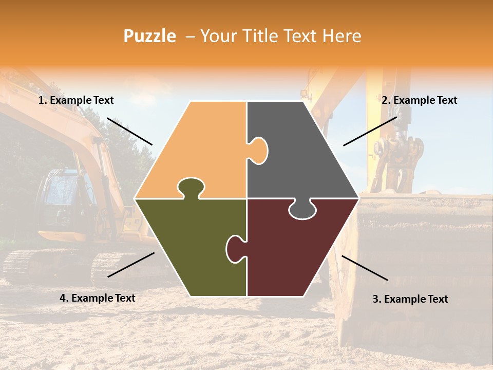 Large Blue Tool PowerPoint Template