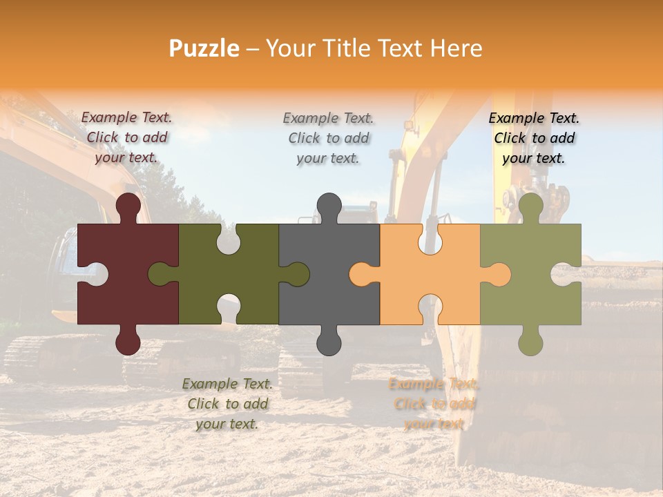 Large Blue Tool PowerPoint Template