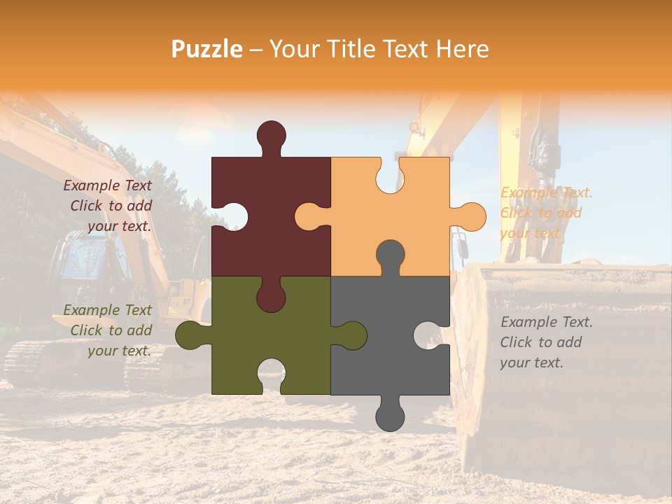 Large Blue Tool PowerPoint Template