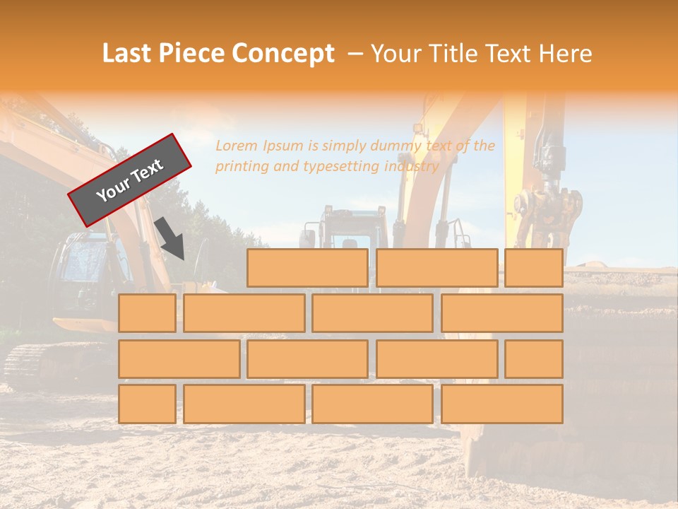 Large Blue Tool PowerPoint Template
