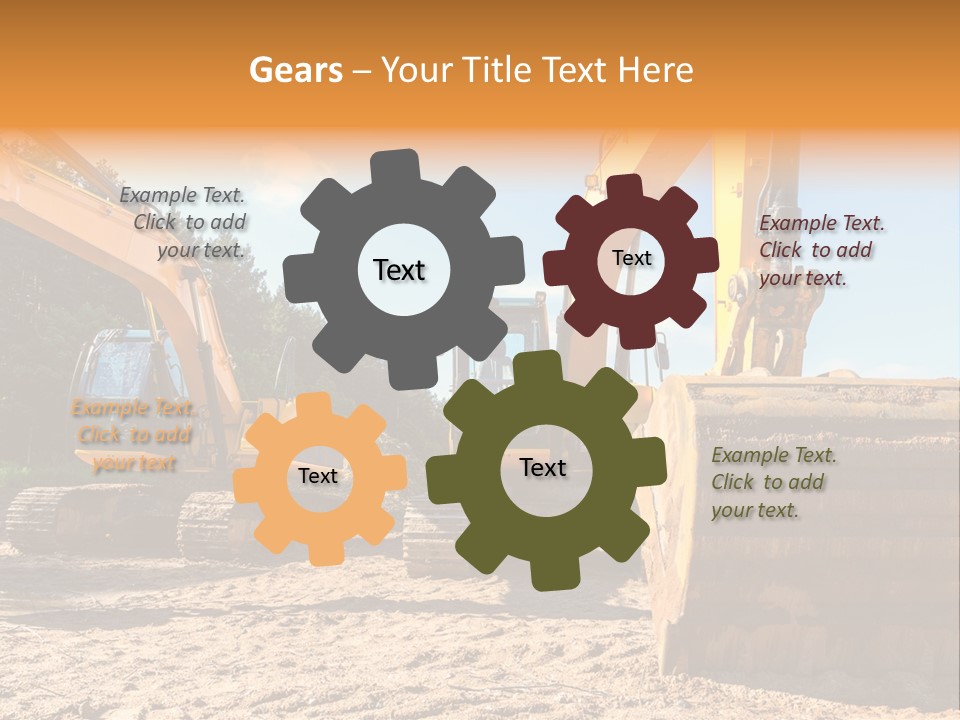 Large Blue Tool PowerPoint Template