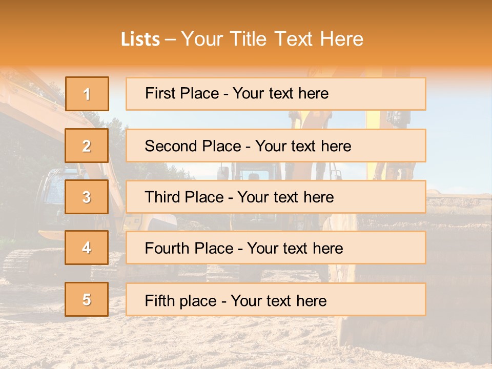 Large Blue Tool PowerPoint Template