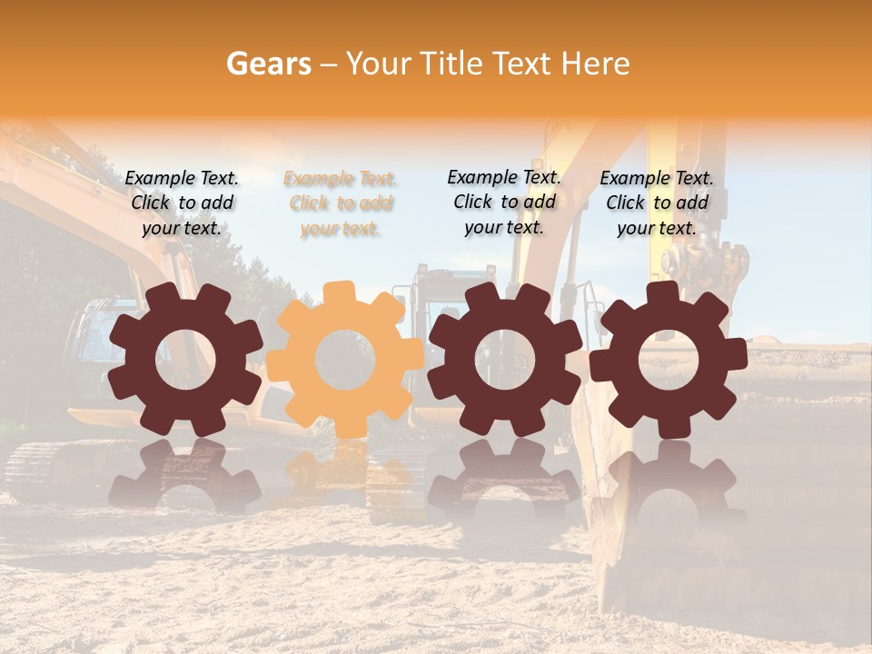 Large Blue Tool PowerPoint Template