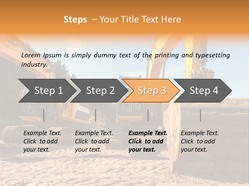 Large Blue Tool PowerPoint Template