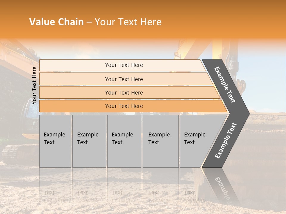 Large Blue Tool PowerPoint Template