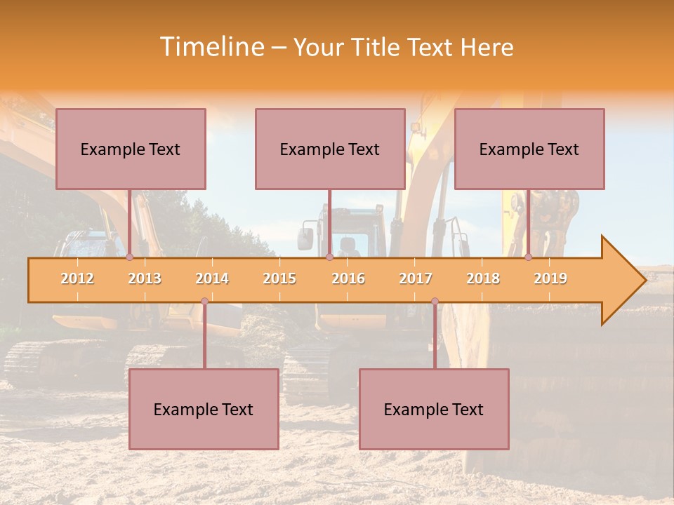 Large Blue Tool PowerPoint Template