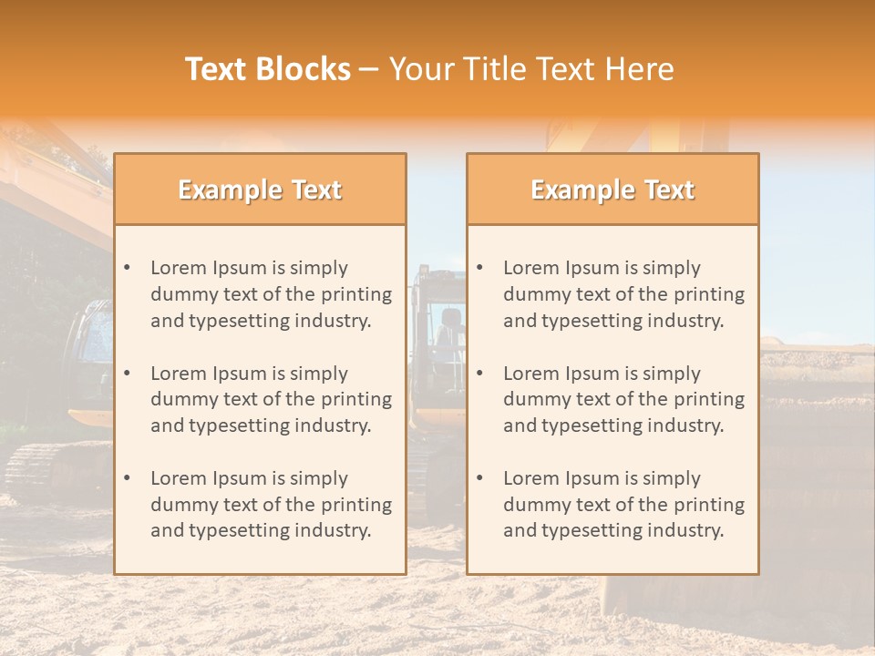 Large Blue Tool PowerPoint Template