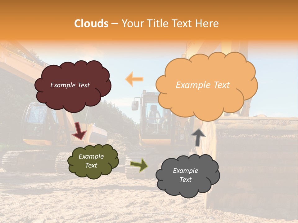 Large Blue Tool PowerPoint Template