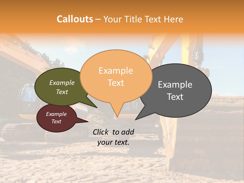Large Blue Tool PowerPoint Template