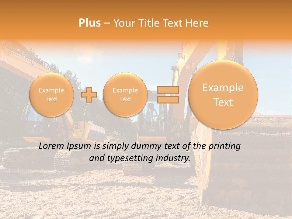 Large Blue Tool PowerPoint Template