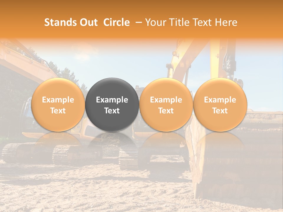 Large Blue Tool PowerPoint Template