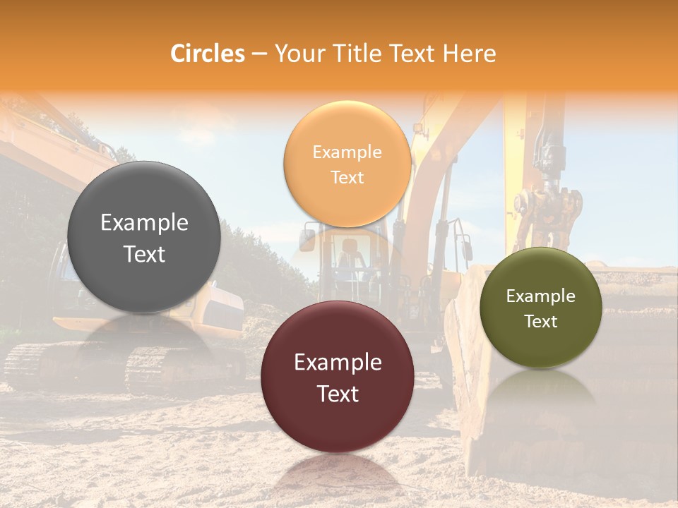 Large Blue Tool PowerPoint Template
