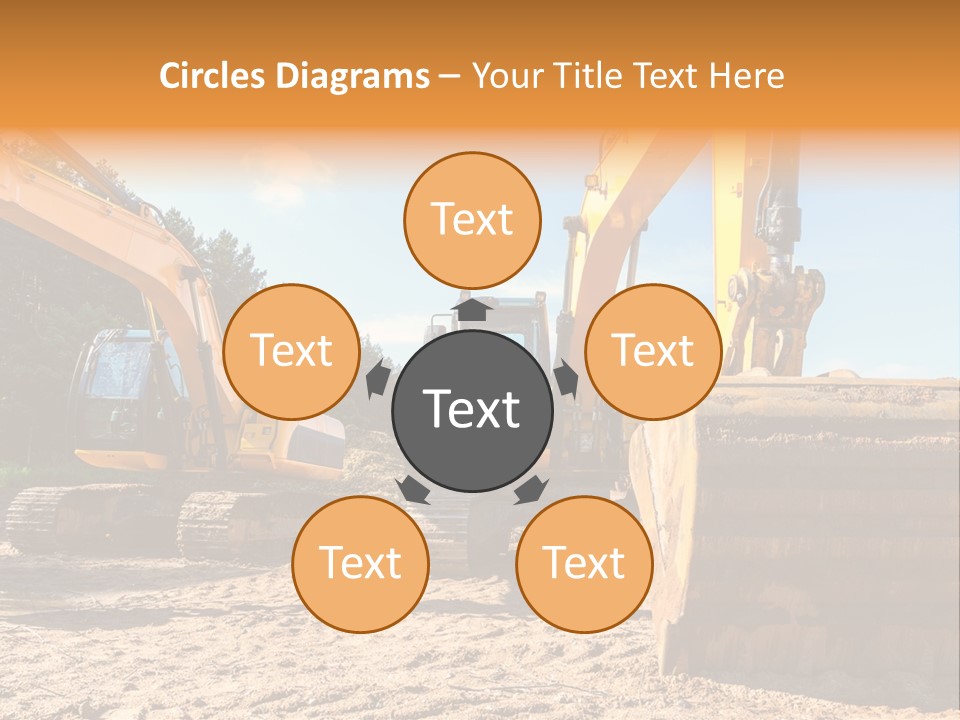 Large Blue Tool PowerPoint Template