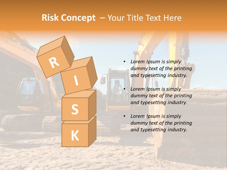 Large Blue Tool PowerPoint Template